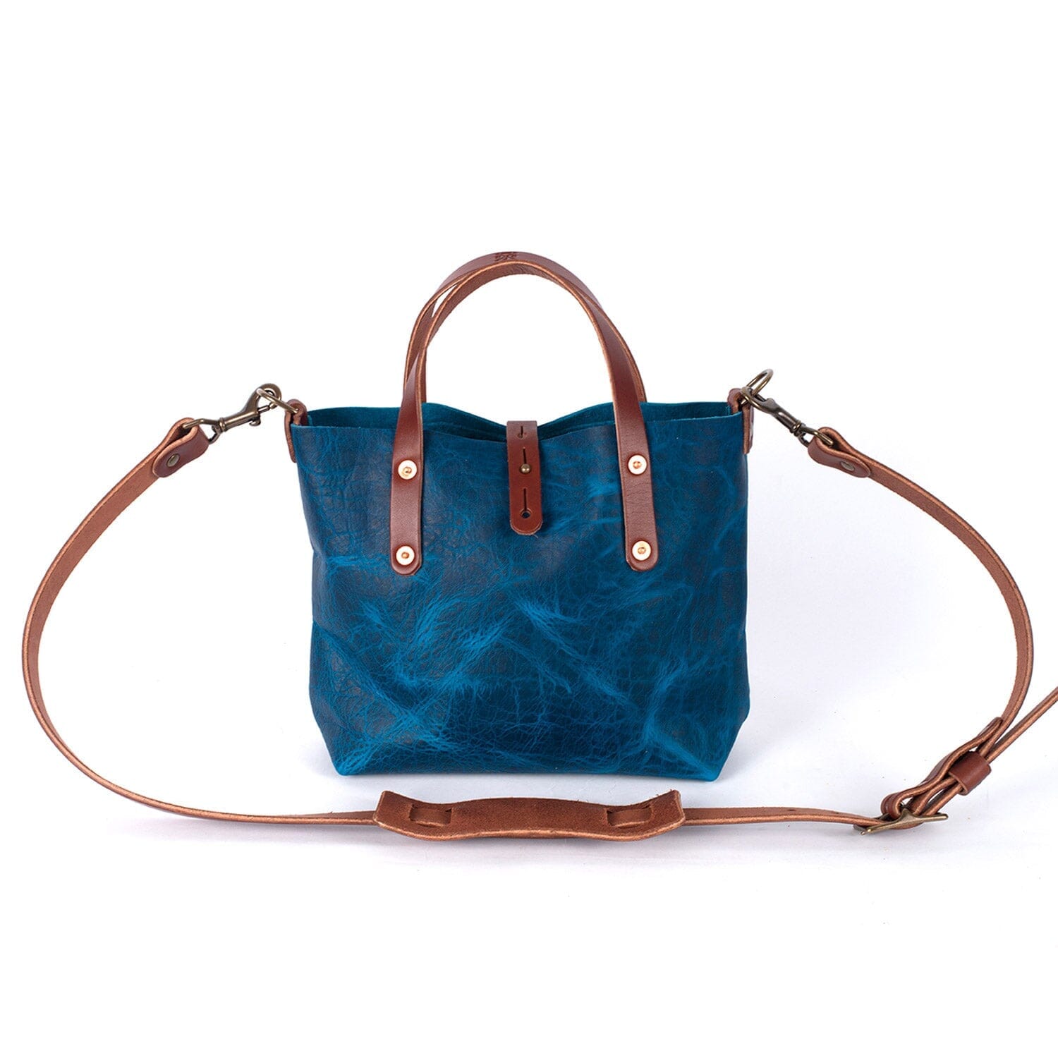 AVERY LEATHER TOTE BAG MINI CROSSBODY TOTE MADE IN USA – Go