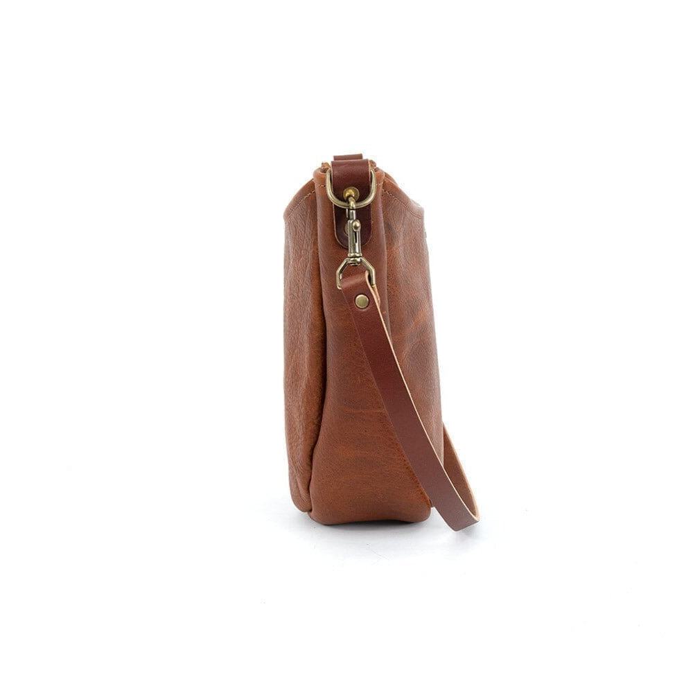 CELESTE LEATHER HOBO BAG - RAVEN