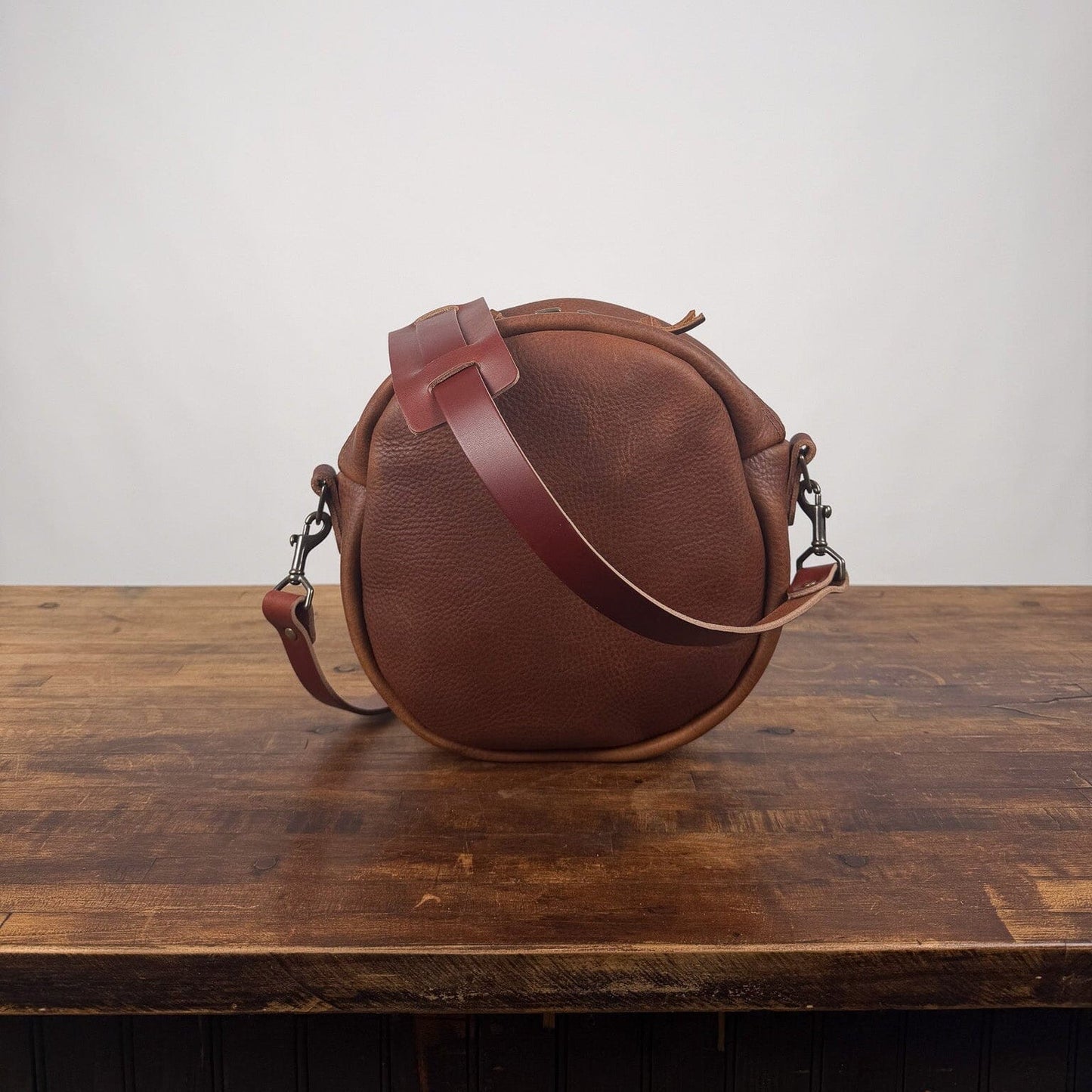 MAPLE CIRCLE CROSSBODY BAG - LARGE - SADDLE - FIRST BAG MADE - IN STOCK