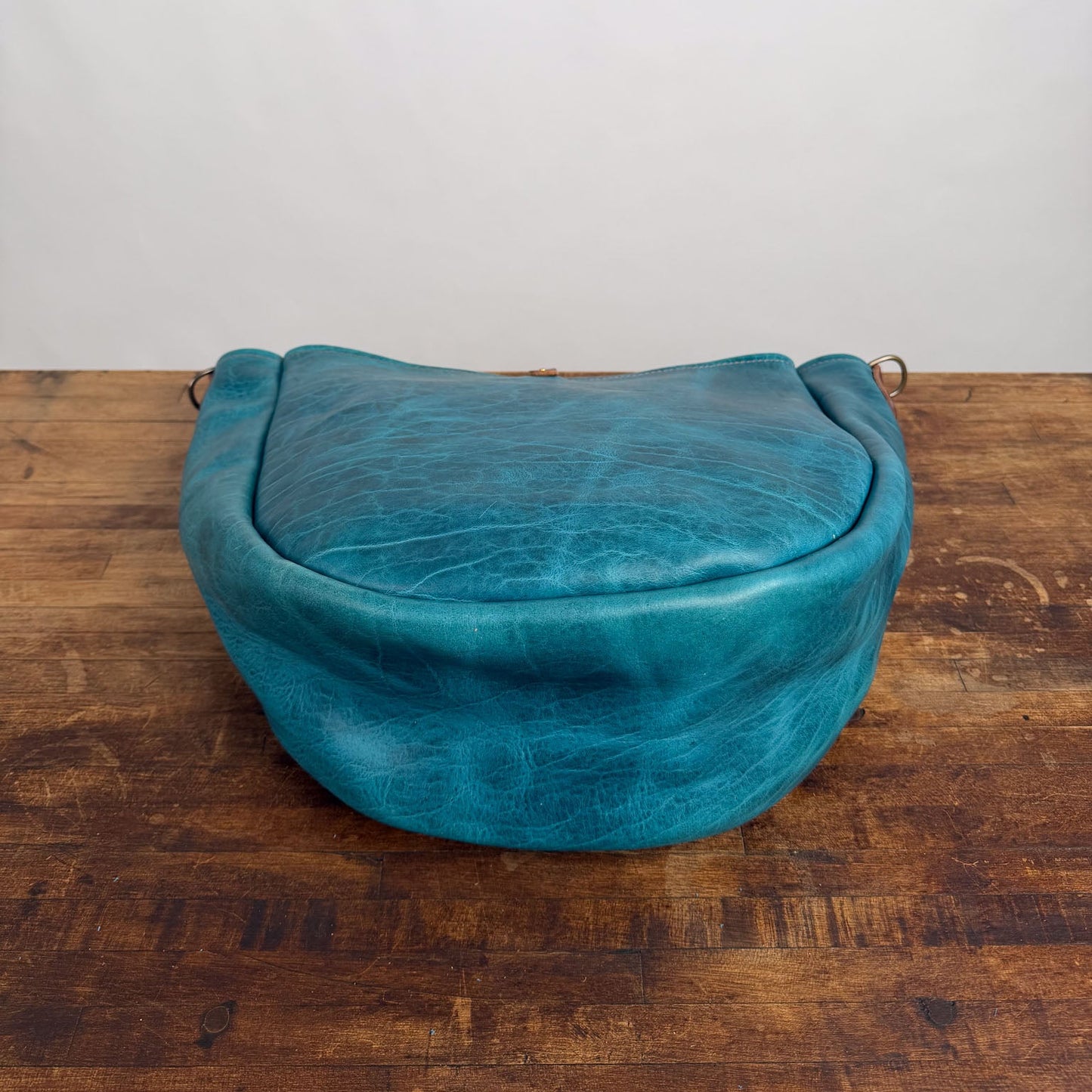 CELESTE LEATHER HOBO BAG - LARGE - COBALT BISON - NEARLY PERFECT - IN STOCK
