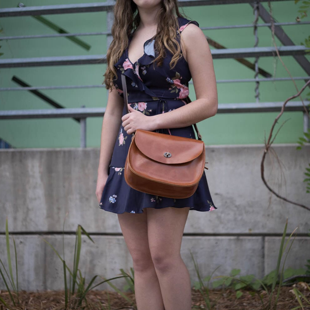 VIVIAN SATCHEL LEATHER CROSSBODY - IN STOCK