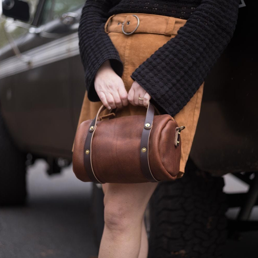 JANE LEATHER CROSSBODY - SMALL - COBALT BISON
