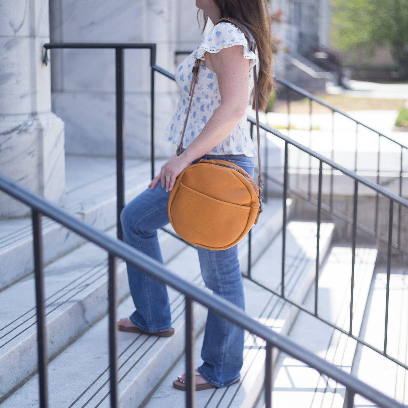 MAPLE CIRCLE CROSSBODY BAG - LARGE - MUSTARD YELLOW - IN STOCK
