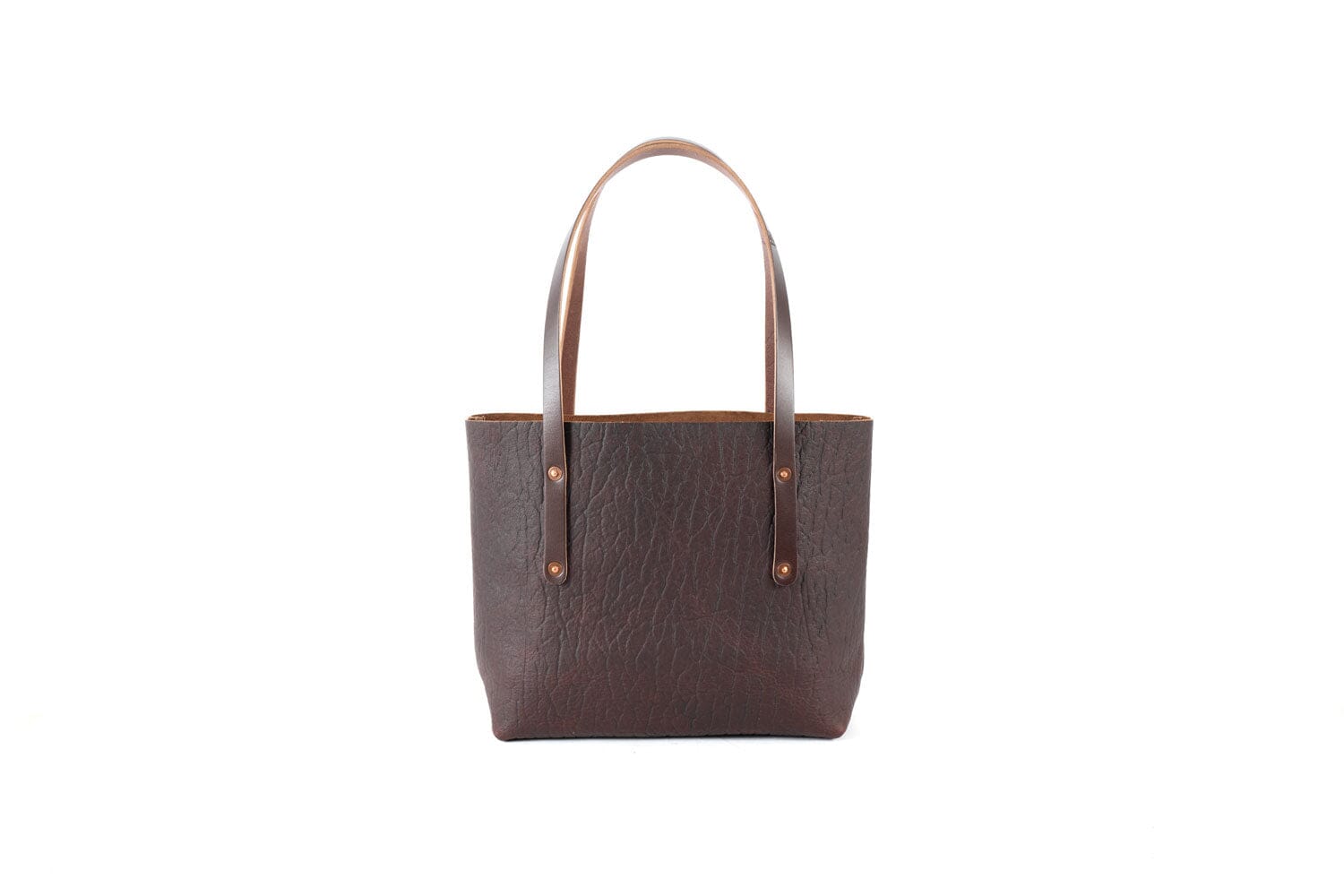 AVERY LEATHER TOTE BAG - SMALL - CHERRY BISON