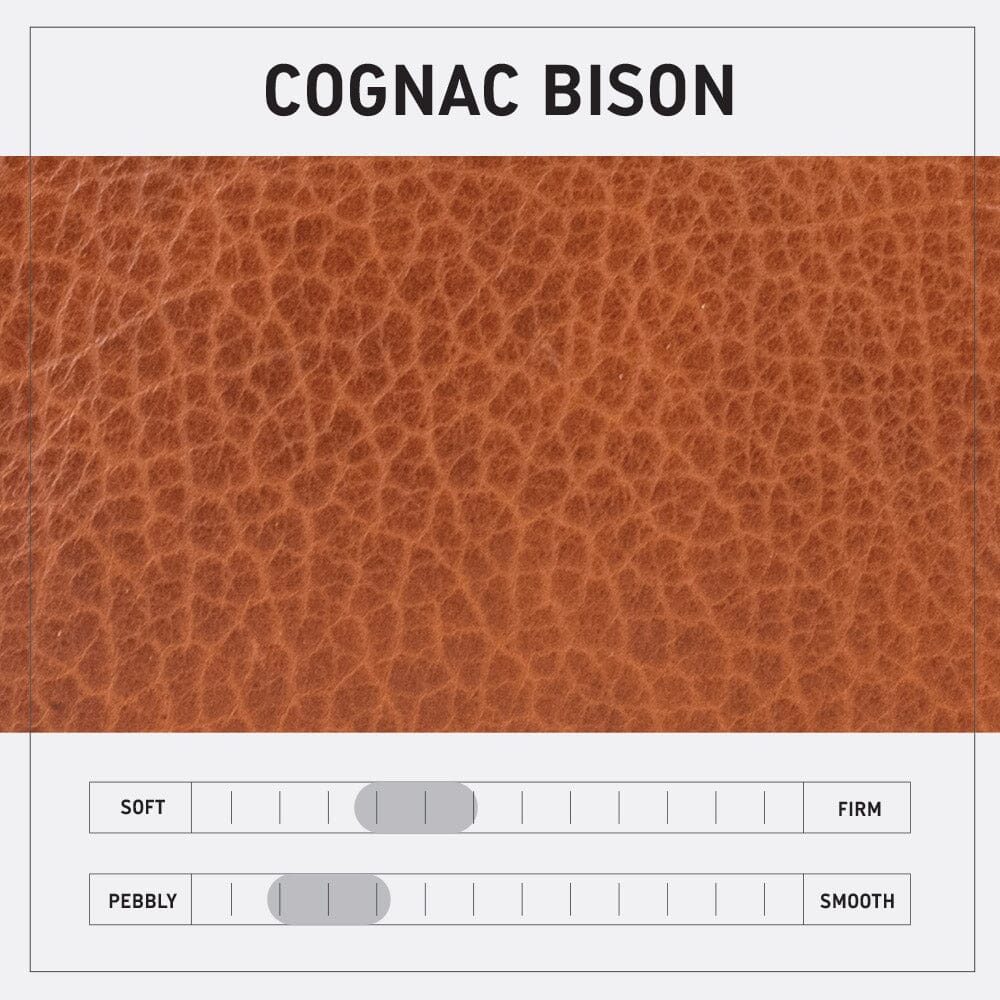 LEATHER FANNY PACK / LEATHER WAIST BAG - COGNAC BISON