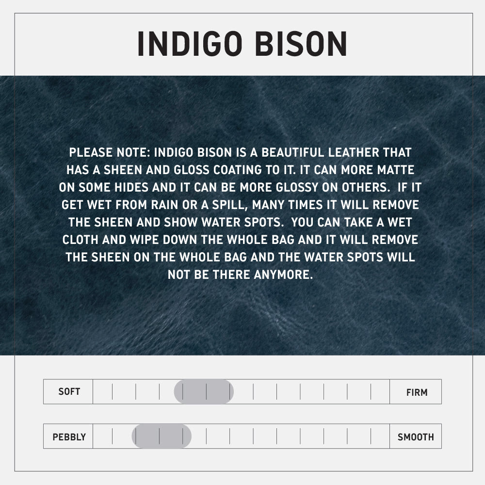 KINDLE LEATHER SATCHEL - INDIGO BISON