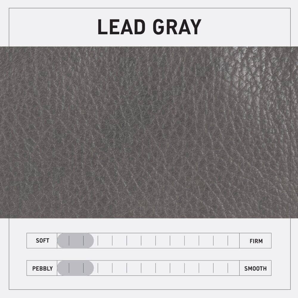 HOFFMAN LEATHER CROSSBODY BAG - LEAD GRAY