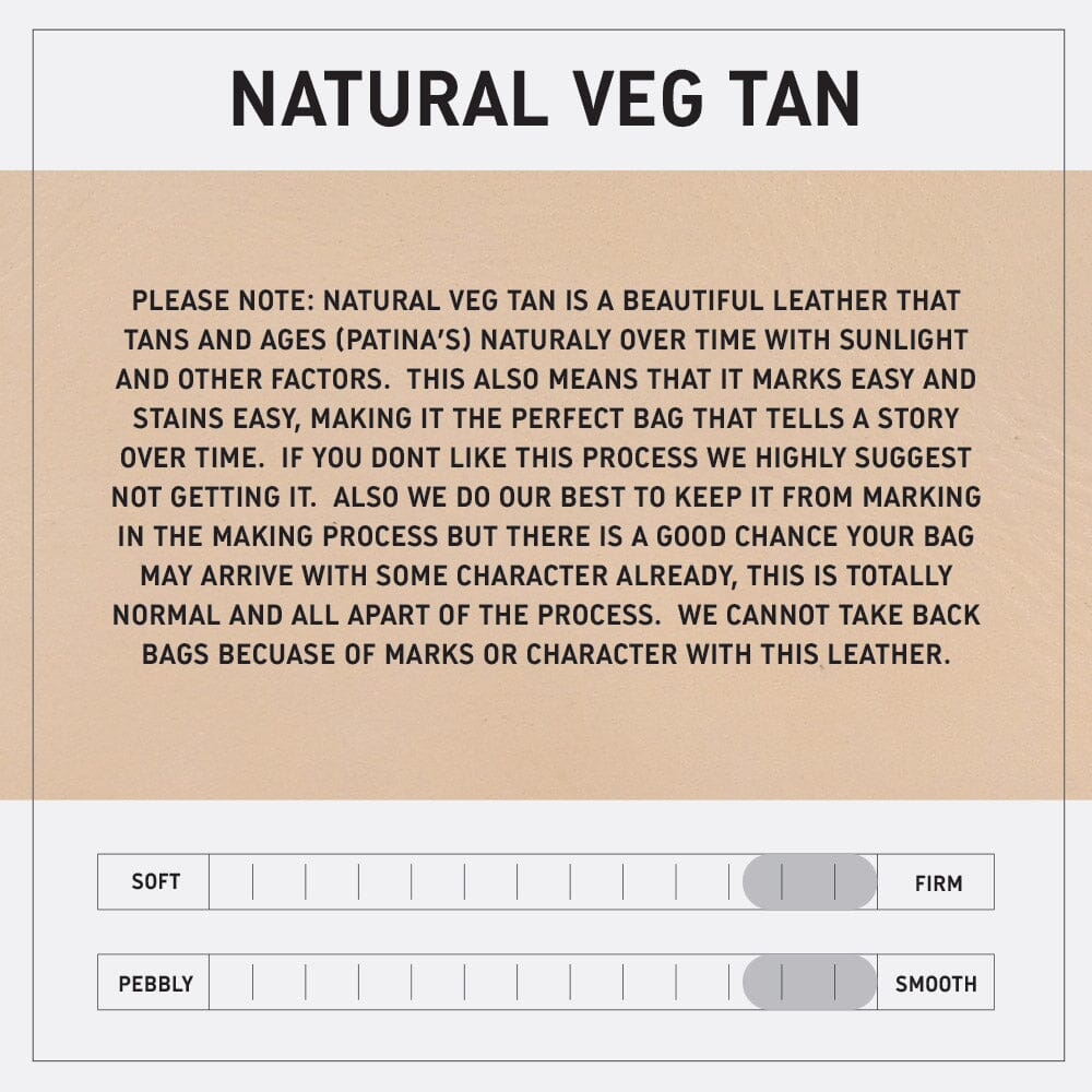 SARAH LEATHER CROSSBODY - MEDIUM - NATURAL VEG TAN