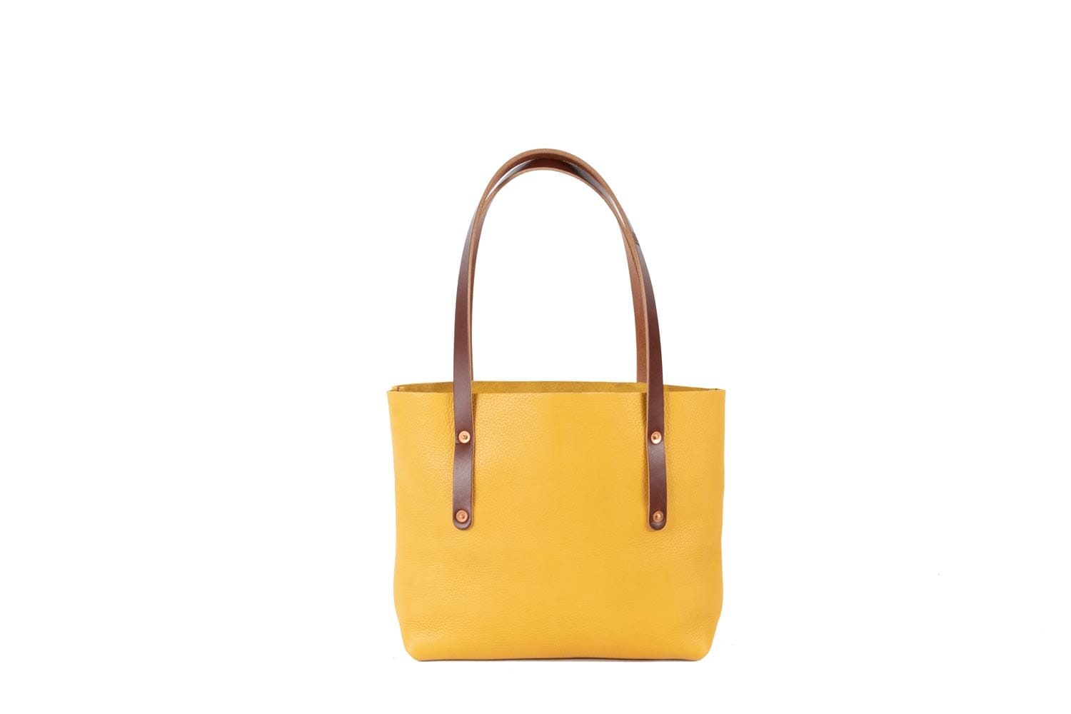 AVERY LEATHER TOTE BAG - SMALL - GOLDEN SUN