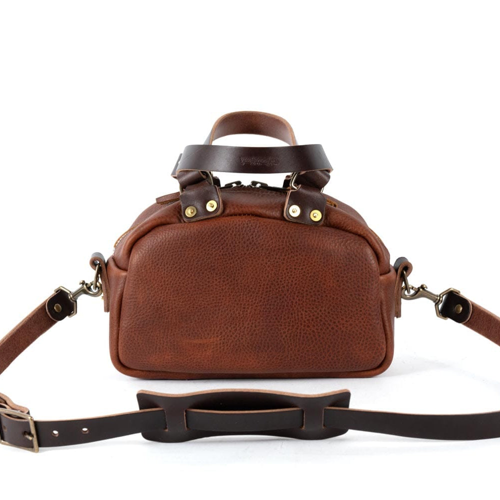 HOFFMAN LEATHER CROSSBODY BAG - MINI - RUSTIC PECAN