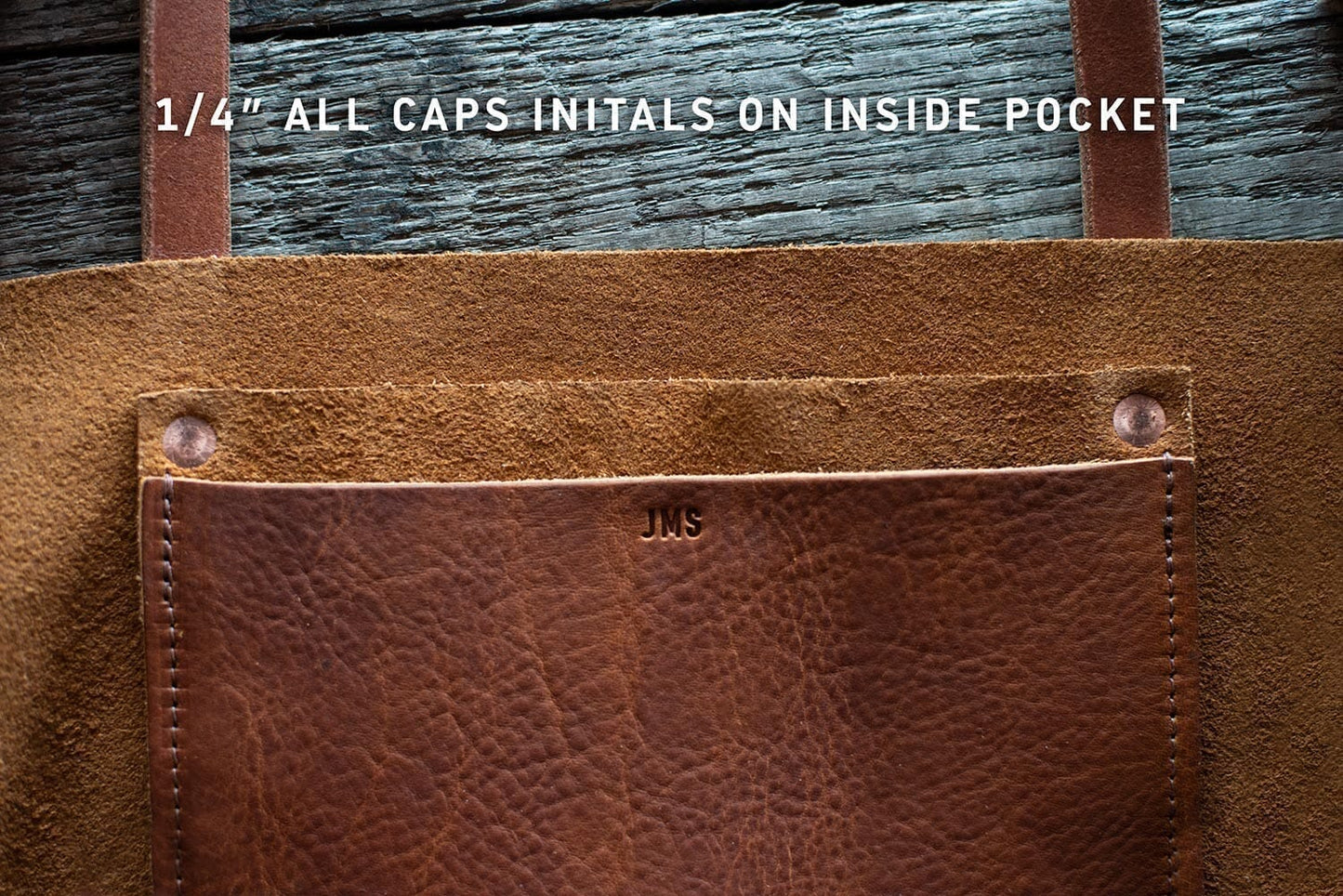 AVERY LEATHER TOTE BAG - SMALL - SMOKEY BLUE