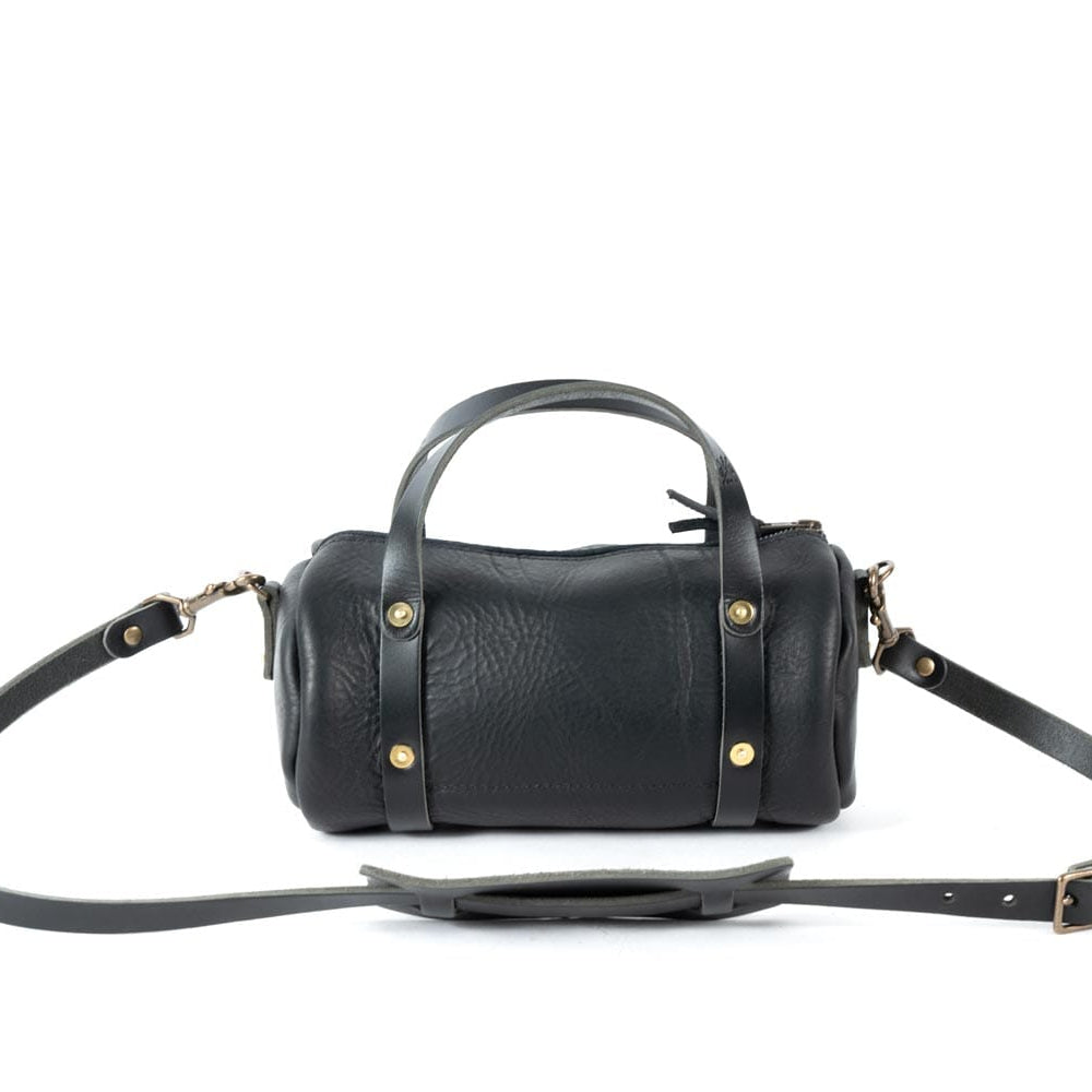 black leather backpack gold cross jane Go Forth Goods Jane Leather Crossbody - Small