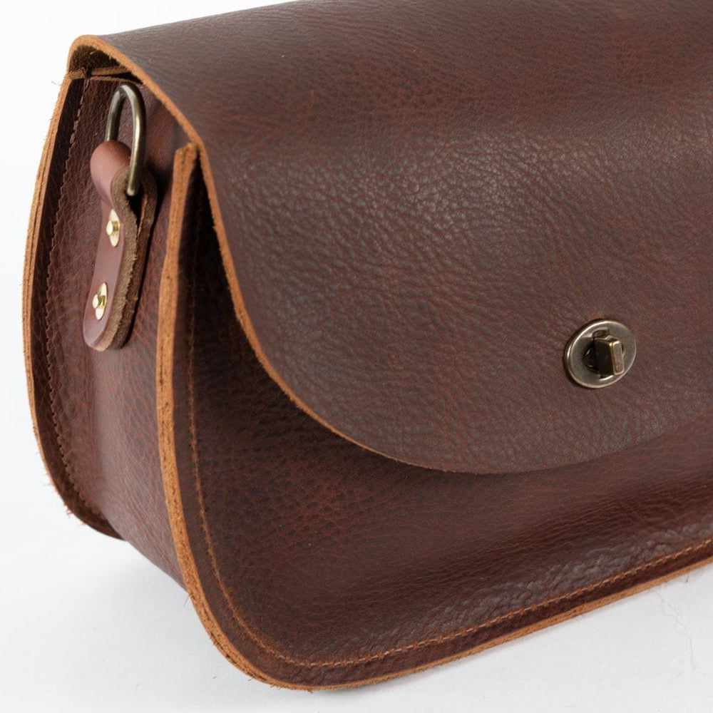 VIVIAN SATCHEL LEATHER CROSSBODY - GRAPE BISON