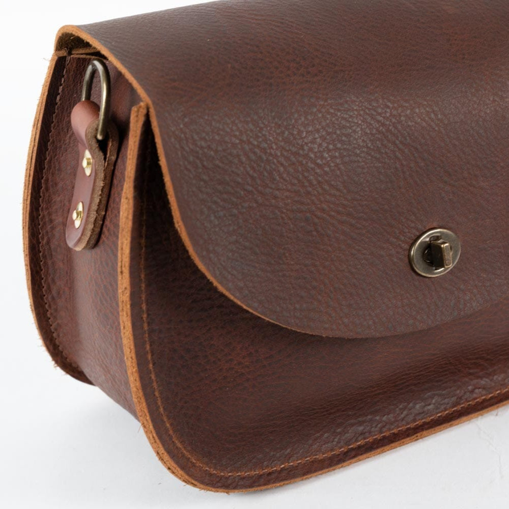 VIVIAN SATCHEL LEATHER CROSSBODY - COBALT BISON