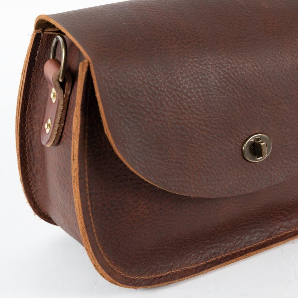 VIVIAN SATCHEL LEATHER CROSSBODY - NATURAL VEG TAN