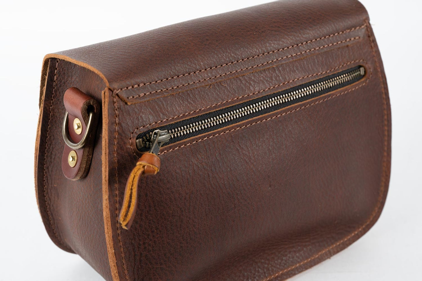 VIVIAN SATCHEL LEATHER CROSSBODY DELUXE - SMOKEY BLUE