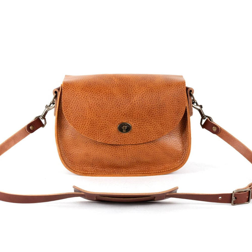 VIVIAN SATCHEL LEATHER CROSSBODY HONEY – Go Forth Goods ®