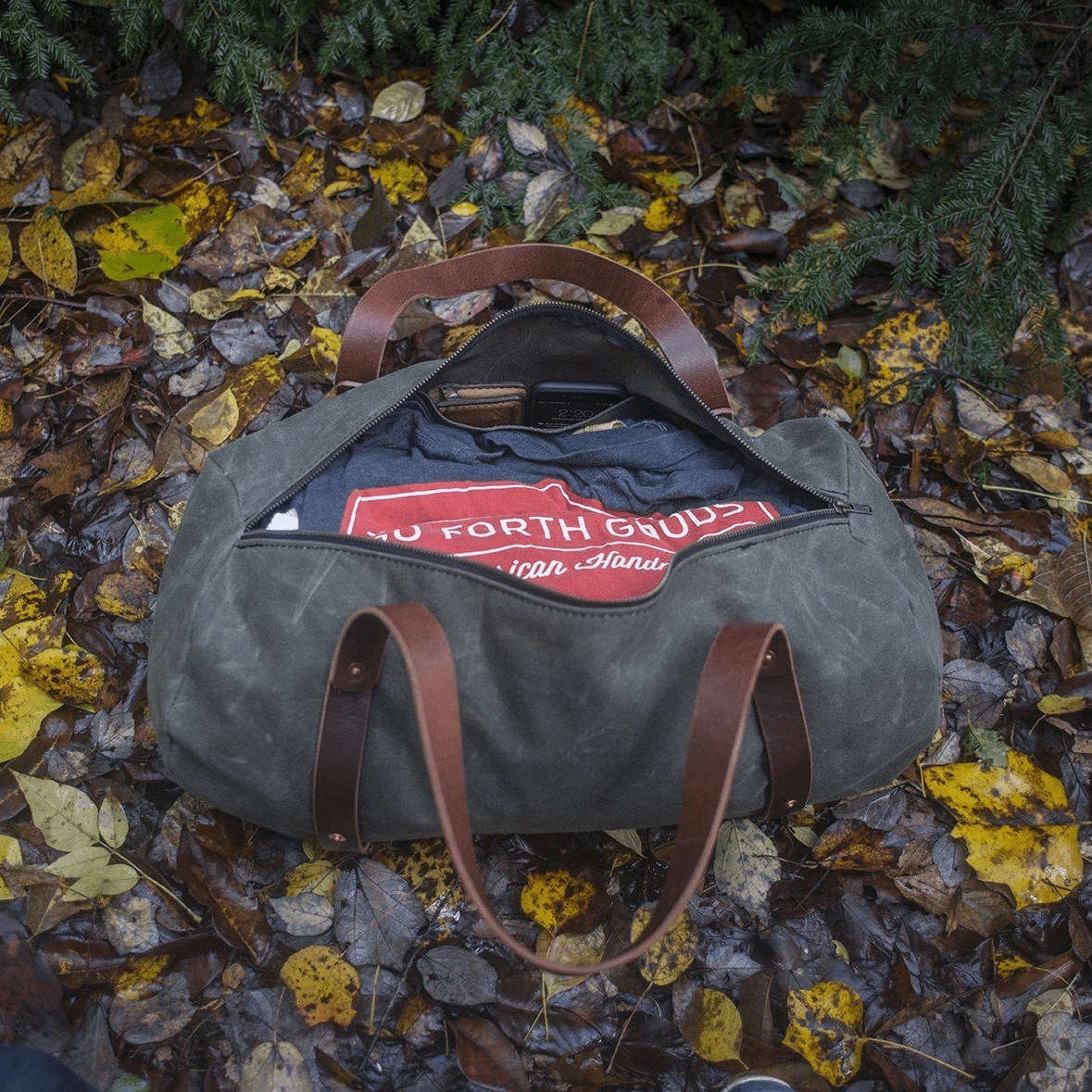 WILLIAM WAXED CANVAS WEEKENDER DUFFLE BAG