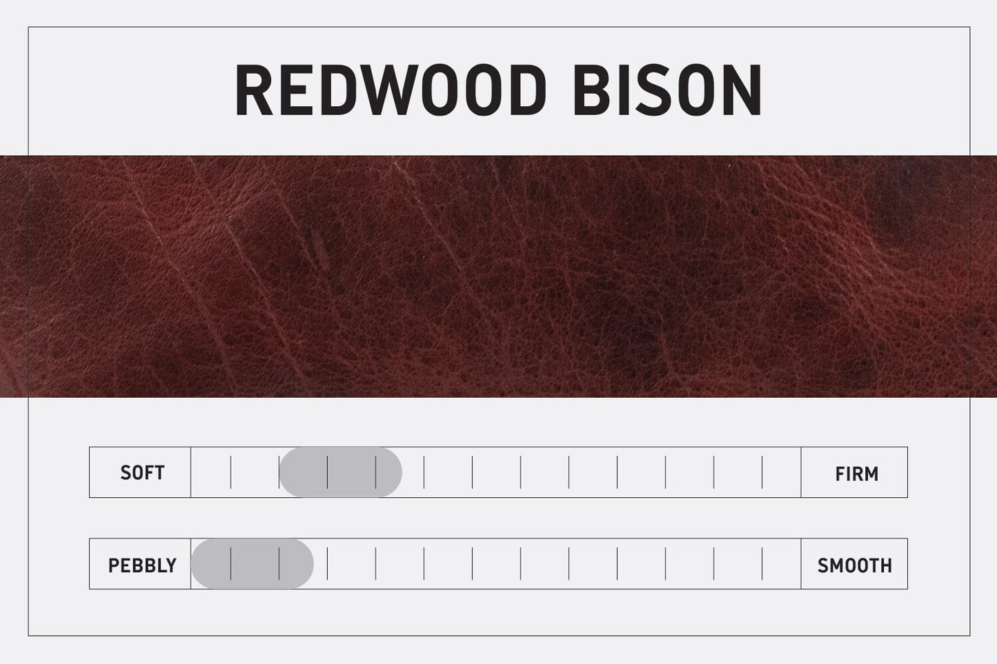 LEATHER TOP ZIPPER POUCH - REDWOOD BISON