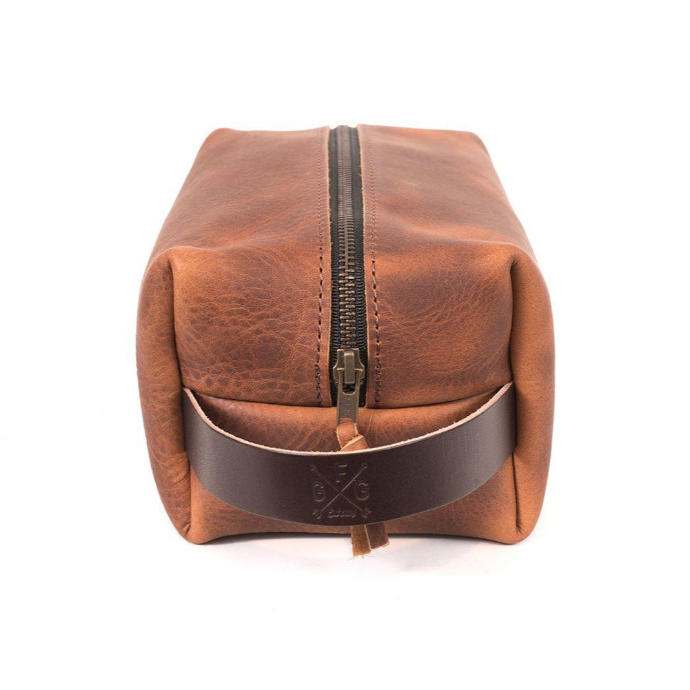 Handmade Leather Dopp Kit | Leather Toiletry Bag