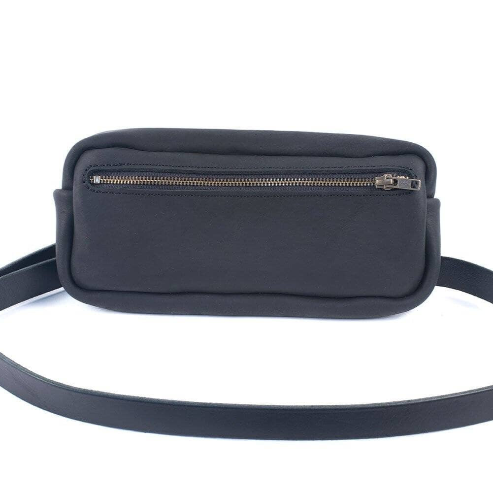 LEATHER FANNY PACK LEATHER WAIST BAG BLACK – Go Forth Goods ®