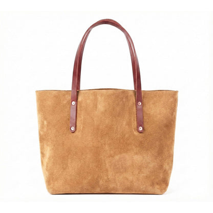 AVERY LEATHER TOTE BAG - LARGE - DESERT SUEDE
