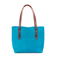 AVERY LEATHER TOTE BAG - MEDIUM - TURQUOISE