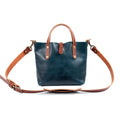 AVERY LEATHER TOTE BAG - MINI CROSSBODY - INDIGO BISON