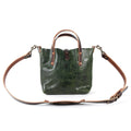 AVERY LEATHER TOTE BAG - MINI CROSSBODY - JADE BISON