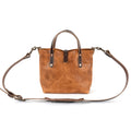 AVERY LEATHER TOTE BAG - MINI CROSSBODY - PEANUT BISON