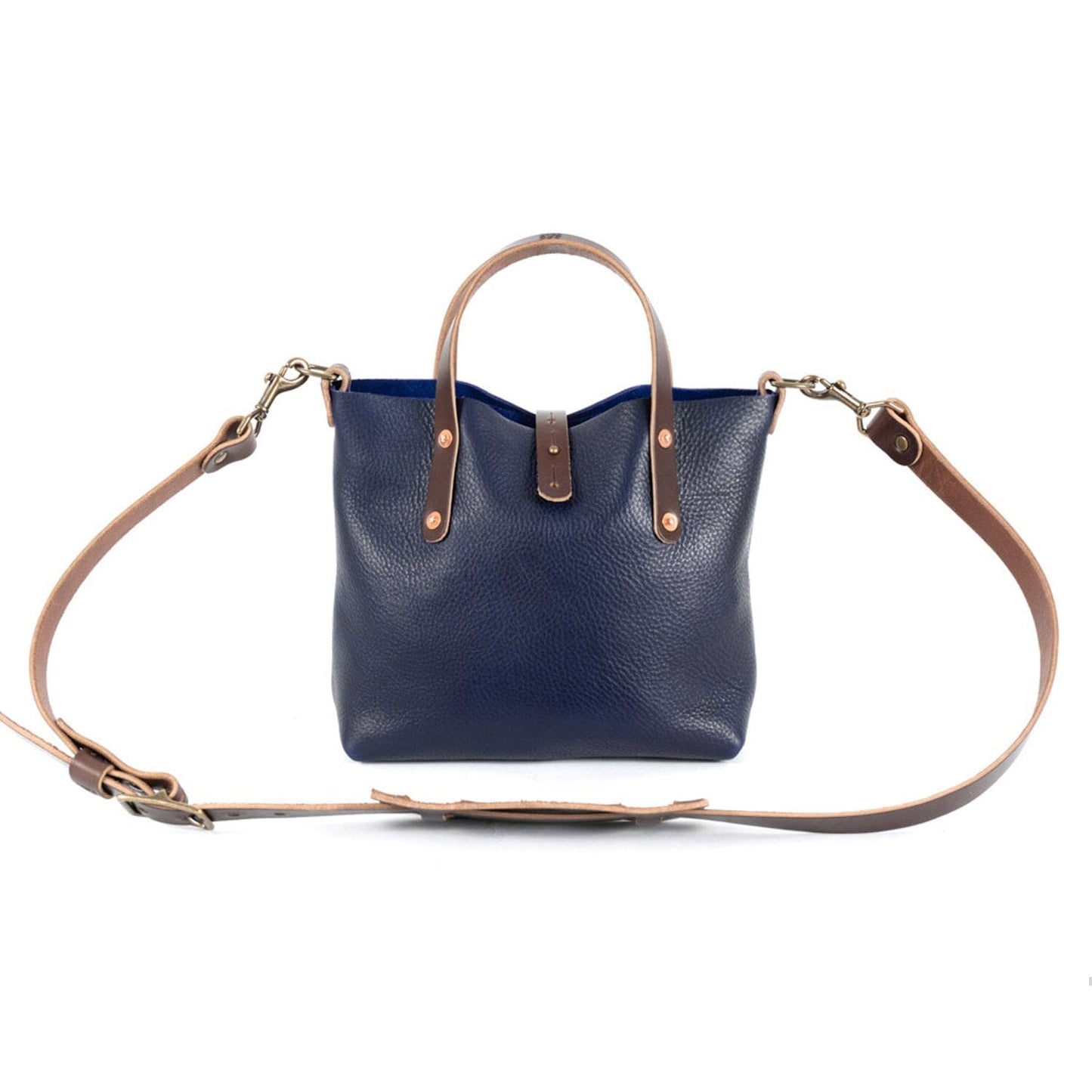 AVERY LEATHER TOTE BAG - MINI CROSSBODY - VIOLET