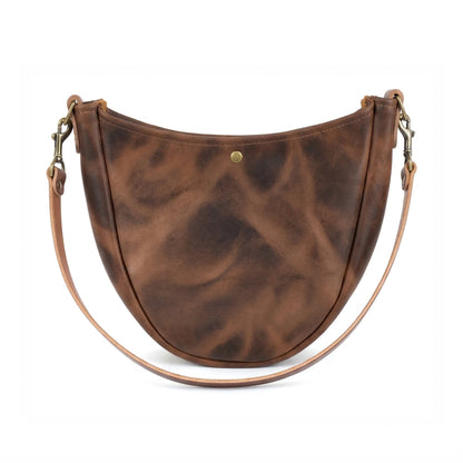 CELESTE LEATHER HOBO BAG - RUSTIC PECAN