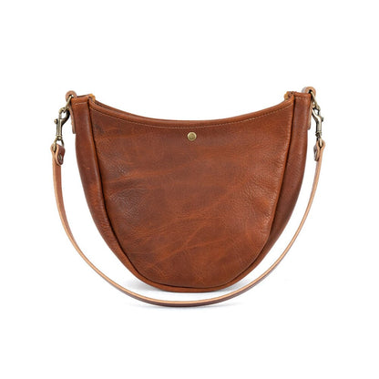CELESTE LEATHER HOBO BAG - HICKORY BISON
