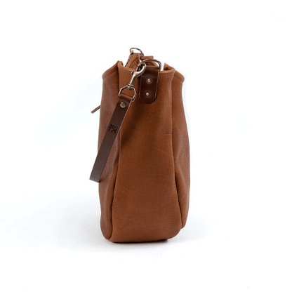 CELESTE LEATHER HOBO BAG - MEDIUM - SMOKEY BLUE