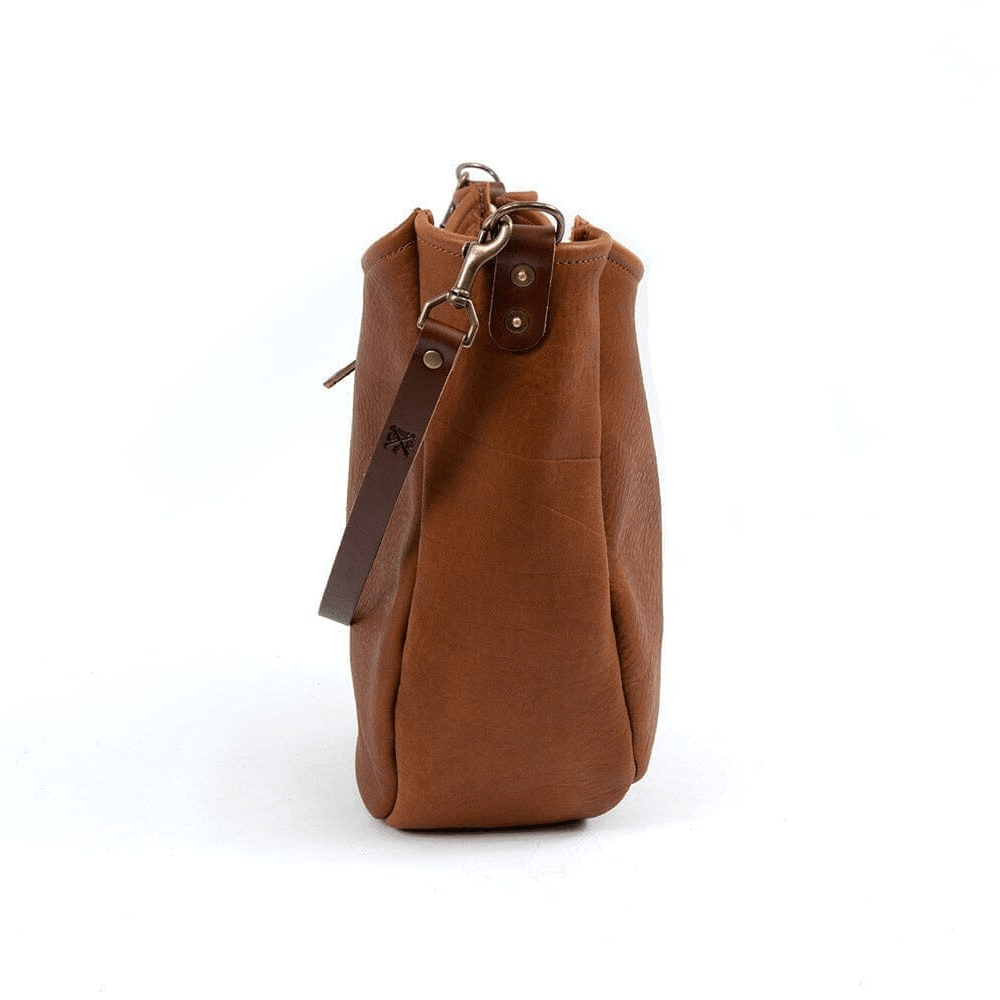 CELESTE LEATHER HOBO BAG - MEDIUM - RUSTIC PECAN