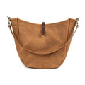 CELESTE LEATHER HOBO BAG - LARGE - TOBACCO