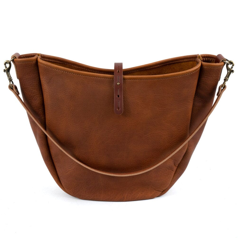 CELESTE LEATHER HOBO BAG - MEDIUM - CHOCOLATE SUEDE