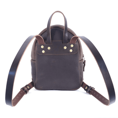 CLASSIC ZIPPERED SMALL LEATHER BACKPACK PURSE
