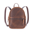 CLASSIC ZIPPERED SMALL LEATHER BACKPACK PURSE