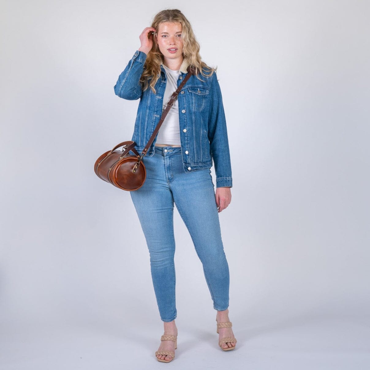 JANE LEATHER CROSSBODY - CHESTNUT