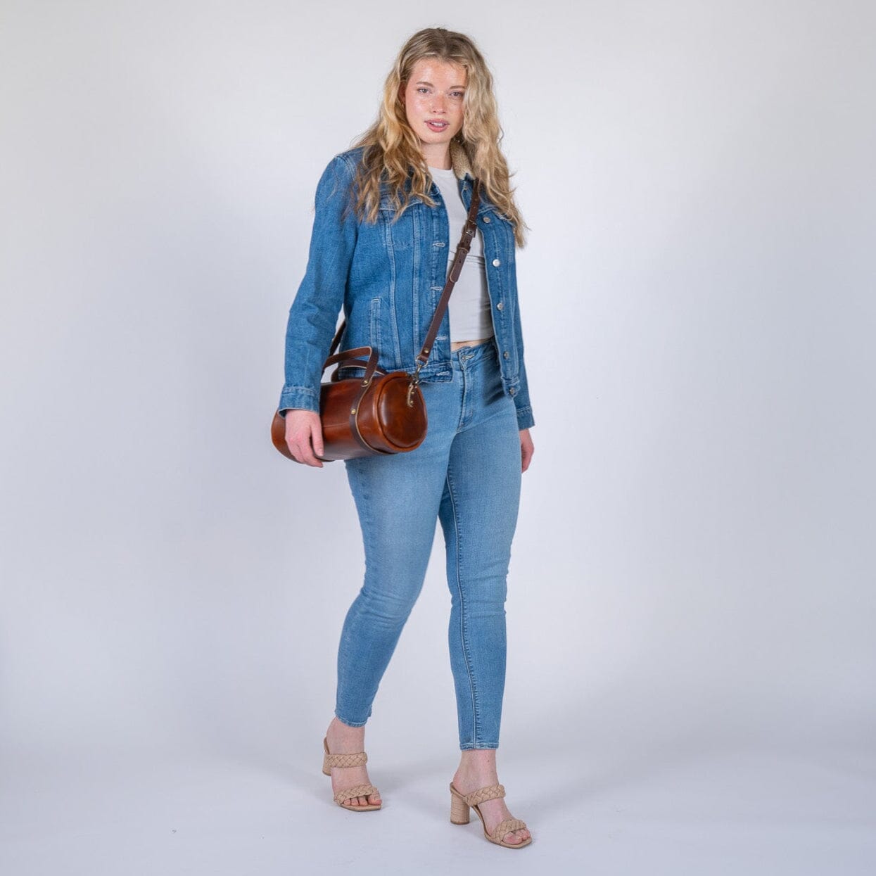 JANE LEATHER CROSSBODY - CHESTNUT