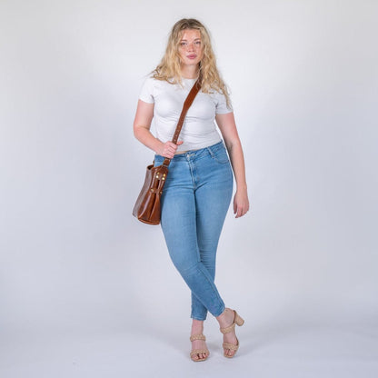 JULIANNE LEATHER HOBO BAG - SMALL