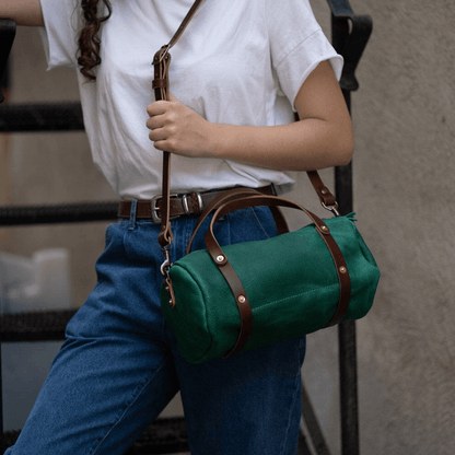 JANE LEATHER CROSSBODY - PINE GREEN BISON