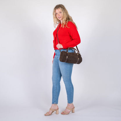 JANE LEATHER CROSSBODY - CHOCOLATE SUEDE