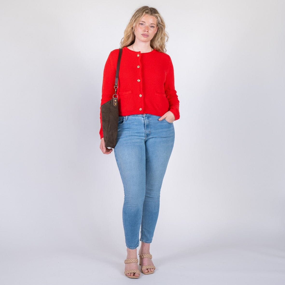 CELESTE LEATHER HOBO BAG - CHOCOLATE SUEDE