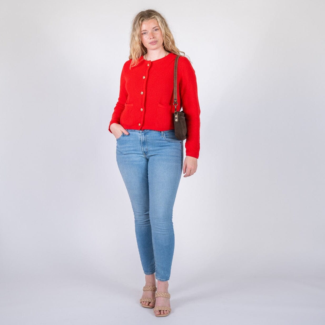 RENNIE LEATHER SHOULDER BAG - CHOCOLATE SUEDE