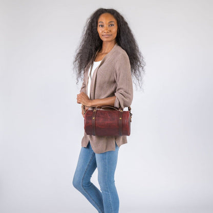 JANE LEATHER CROSSBODY - WINE BISON - IN STOCK