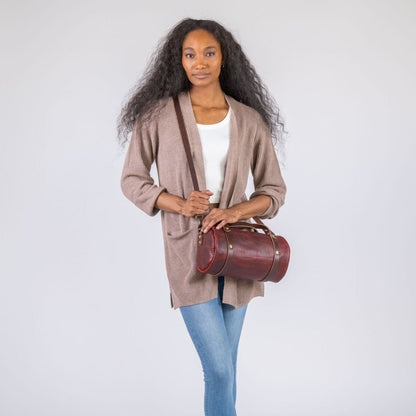 JANE LEATHER CROSSBODY - WINE BISON - IN STOCK