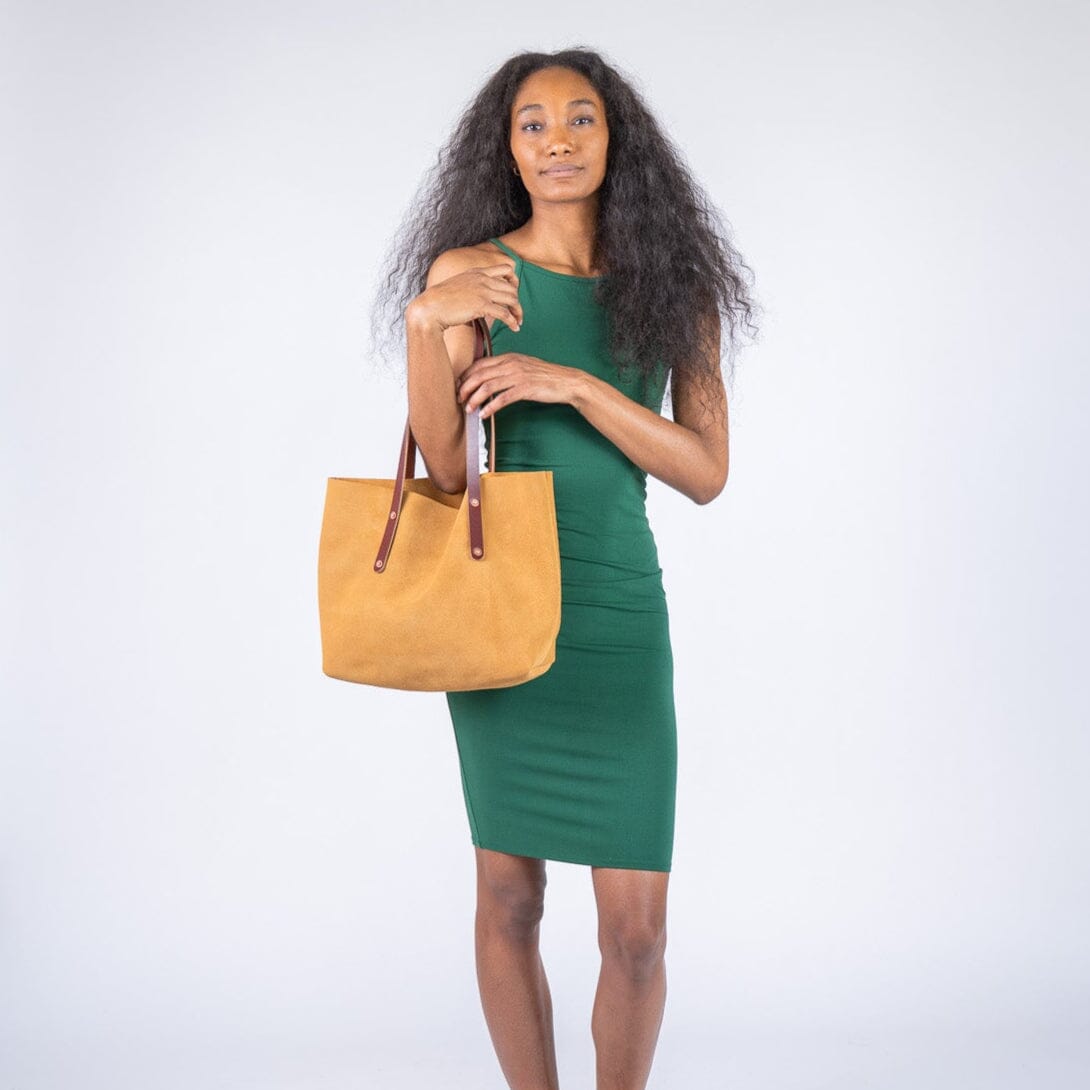 AVERY LEATHER TOTE BAG - MEDIUM - DESERT SUEDE - IN STOCK