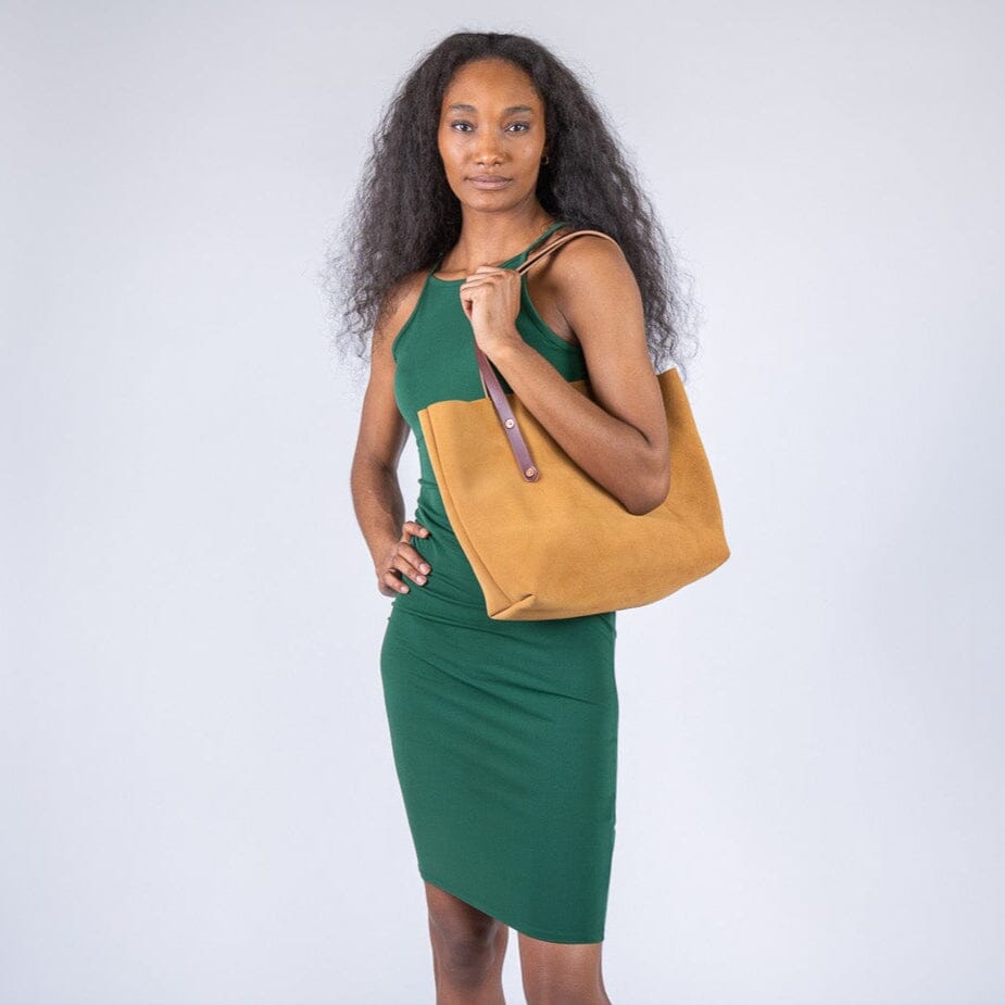 AVERY LEATHER TOTE BAG - MEDIUM - DESERT SUEDE - IN STOCK